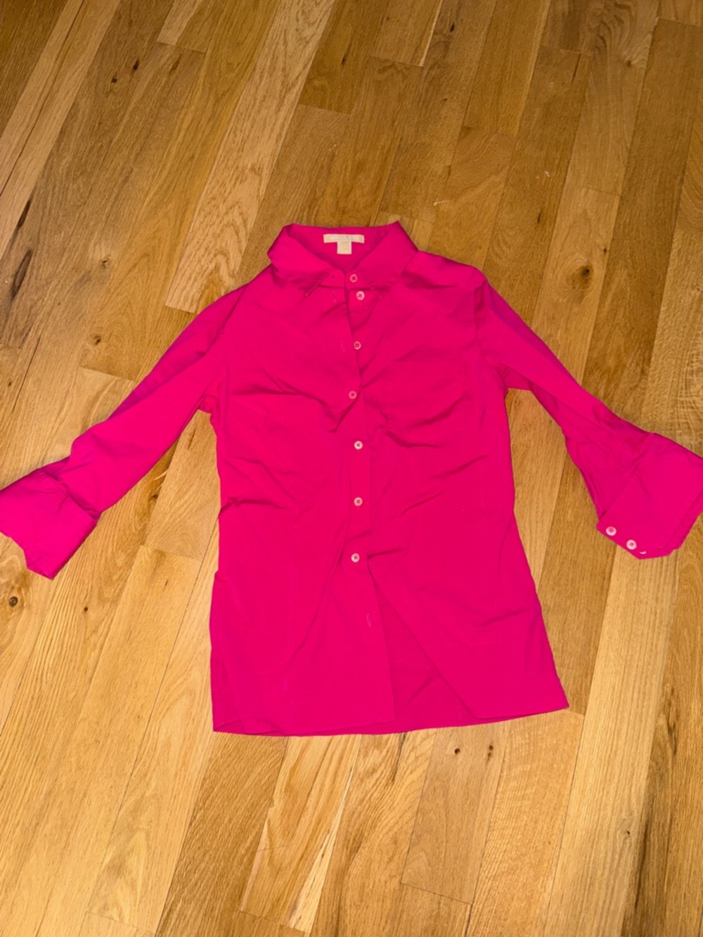 Michael Kors Hot Pink Button-Up Blouse